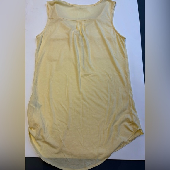 Ardene light yellow sleeveless tank tunic top w zipper detail women's size Small - Picture 9 of 9